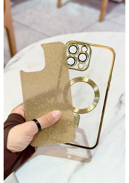 iPhone 15 Pro Max Kamera Korumalı Parlak Simli Magsafe Destekli Modern Shimmer Kılıf fiyatları