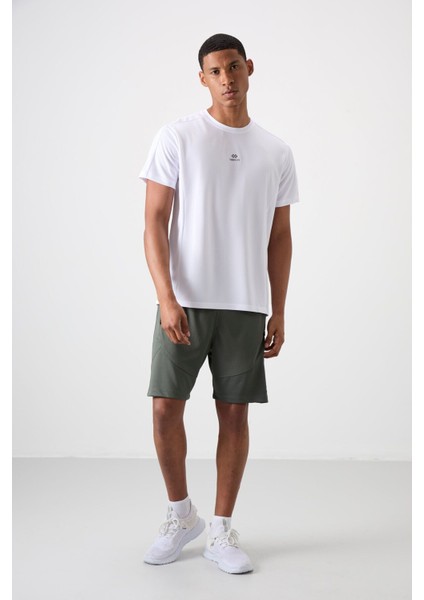 Tommy Life Beyaz Polyester Nefes Alan Dokulu Ince Esnek Standart Fit Erkek Performans T-Shirt - 88390