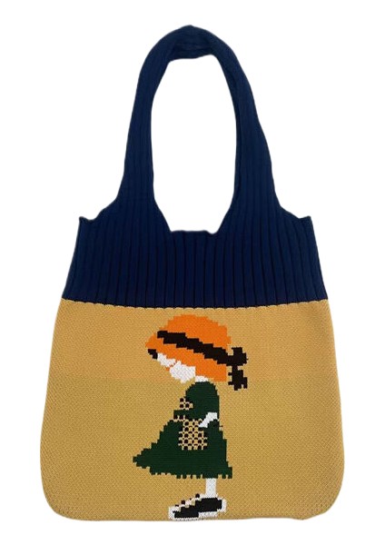 Modaya Uygun Tek Omuzlu Kadın Alışveriş Çantası, Basit ve Çok Yönlü Retro Örgü Çanta, Örgü El Omuz Çantası (Yurt Dışından) fiyatları