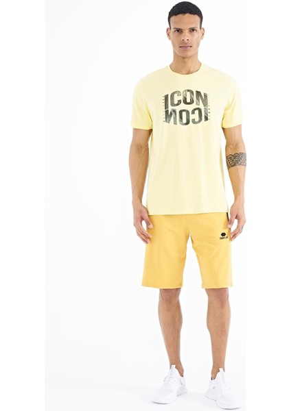 Tommy Life Sarı Yazı Baskılı O Yaka Standart Kalıp Erkek T-Shirt - 88174 fiyatları
