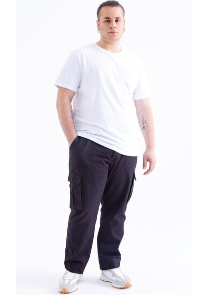 Tommy Life Beyaz Basic Kısa Kol O Yaka Erkek Büyük Beden T-Shirt - 88072