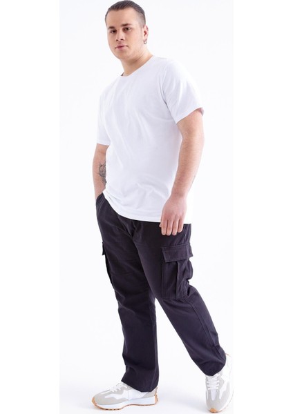 Tommy Life Beyaz Basic Kısa Kol O Yaka Erkek Büyük Beden T-Shirt - 88072