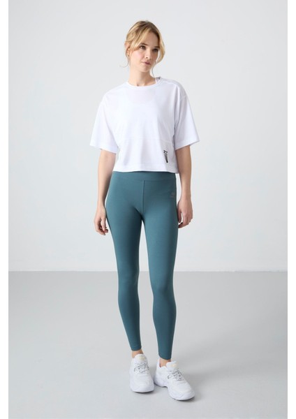 Tommy Life Orman Yeşili Yüksek Bel Toparlayıcı Slim Fit Dar Paça Kadın Tayt - 94011
