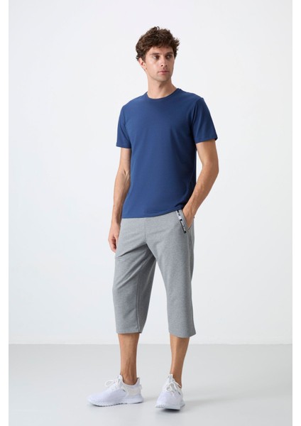 Tommy Life İndigo Erkek Basic Kısa Kol Standart Kalıp O Yaka T-Shirt - 87911 modelleri