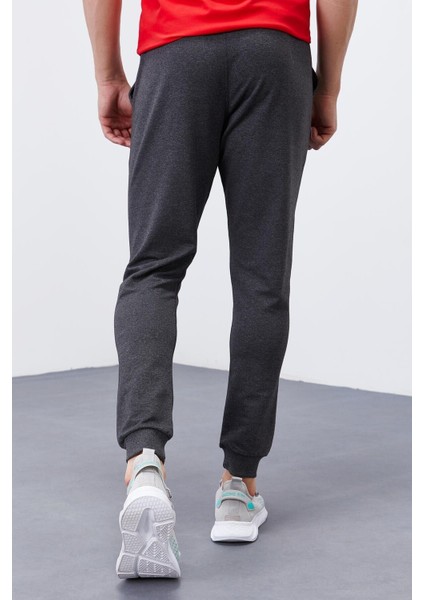 Tommy Life Antrasit Melanj Erkek Cepli Standart Kalıp Jogger Eşofman Alt-84652