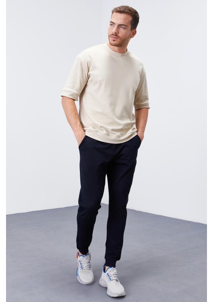 Tommy Life Lacivert Erkek Cepli Standart Kalıp Jogger Eşofman ALT-84652