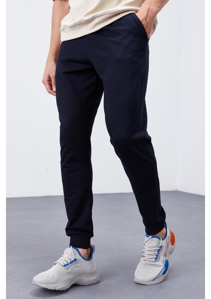 Tommy Life Lacivert Erkek Cepli Standart Kalıp Jogger Eşofman ALT-84652