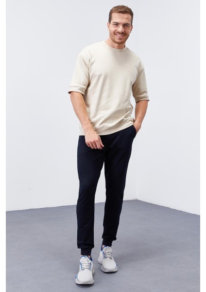 Tommy Life Lacivert Erkek Cepli Standart Kalıp Jogger Eşofman ALT-84652