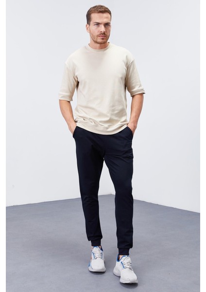 Tommy Life Lacivert Erkek Cepli Standart Kalıp Jogger Eşofman ALT-84652