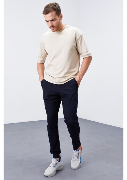 Tommy Life Lacivert Erkek Cepli Standart Kalıp Jogger Eşofman ALT-84652