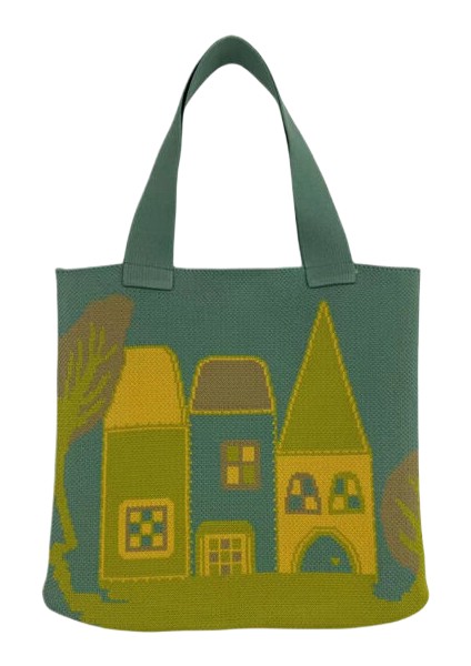 Modaya Uygun Tek Omuzlu Kadın Alışveriş Çantası, Basit ve Çok Yönlü Retro Örgü Çanta, Örgü El Omuz Çantası (Yurt Dışından)