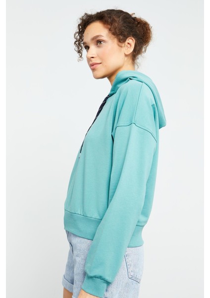 Tommy Life Klasik Kapüşonlu Kadın Sweatshirt