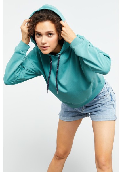 Tommy Life Klasik Kapüşonlu Kadın Sweatshirt