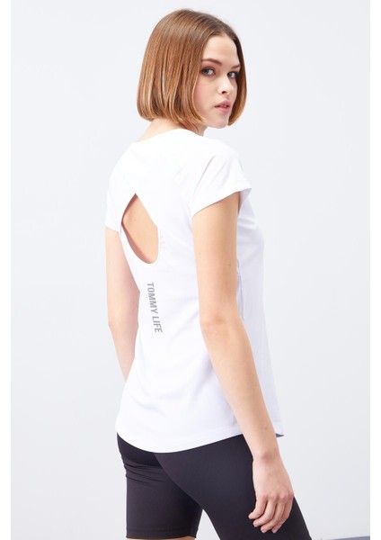 Tommy Life Arka Detay Beyaz Kadın Tshirt