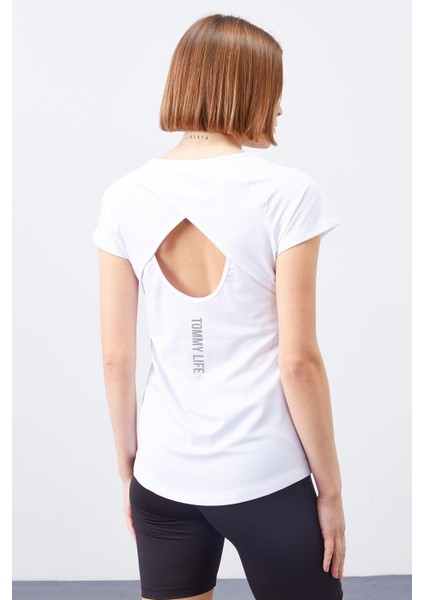 Tommy Life Arka Detay Beyaz Kadın Tshirt