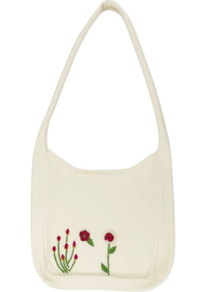 Modaya Uygun Tek Omuzlu Kadın Alışveriş Çantası, Basit ve Çok Yönlü Retro Örgü Çanta, Örgü El Omuz Çantası (Yurt Dışından)