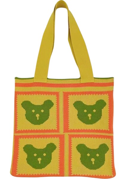 Modaya Uygun Tek Omuzlu Kadın Alışveriş Çantası, Basit ve Çok Yönlü Retro Örgü Çanta, Örgü El Omuz Çantası (Yurt Dışından)