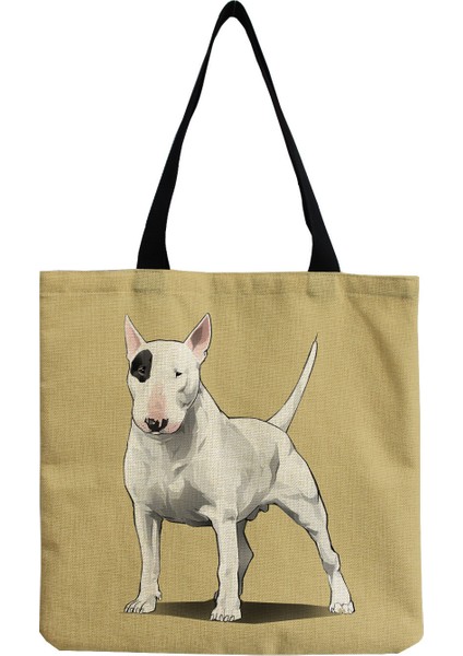 1 Çok Fonksiyonlu Taşınabilir Alışveriş Çantası Moda Kadın Plaj Çantası Komik Bulldog Baskı Tote Çanta (Yurt Dışından)