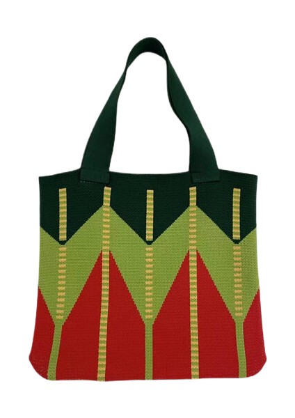 Modaya Uygun Tek Omuzlu Kadın Alışveriş Çantası, Basit ve Çok Yönlü Retro Örgü Çanta, Örgü El Omuz Çantası (Yurt Dışından)