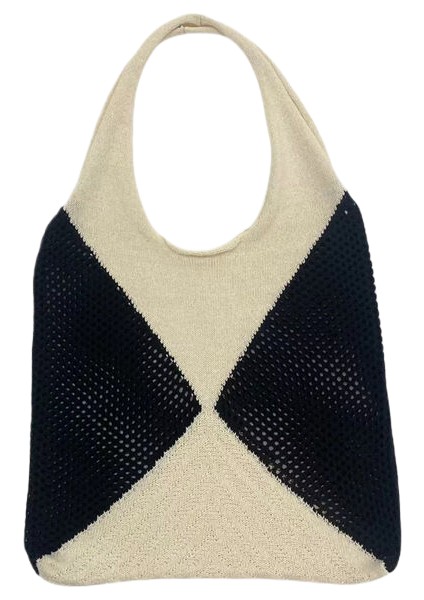 Modaya Uygun Tek Omuzlu Kadın Alışveriş Çantası, Basit ve Çok Yönlü Retro Örgü Çanta, Örgü El Omuz Çantası (Yurt Dışından)