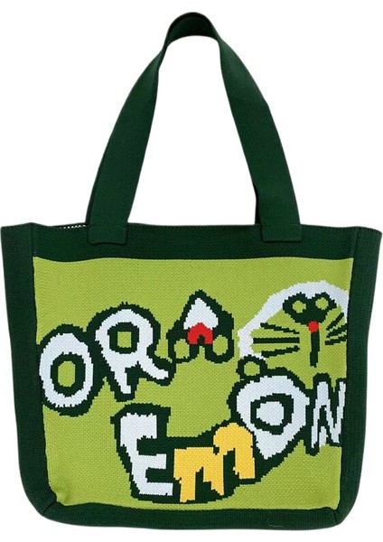 Modaya Uygun Tek Omuzlu Kadın Alışveriş Çantası, Basit ve Çok Yönlü Retro Örgü Çanta, Örgü El Omuz Çantası (Yurt Dışından)