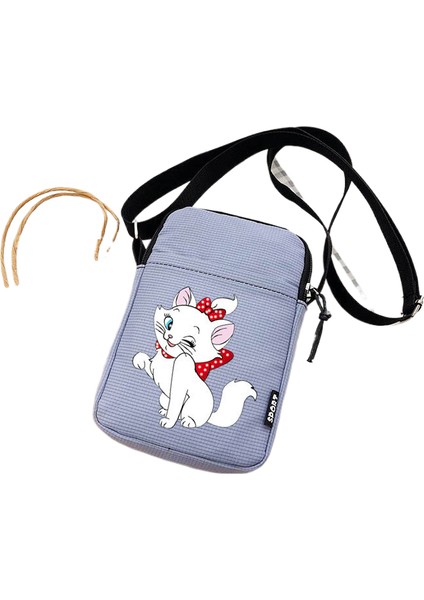1 Kedi Bayan Omuz Çantası Crossbody Çanta Tuval Küçük Omuz Cep Telefonu Çantası Öğrenci Çanta (Yurt Dışından)