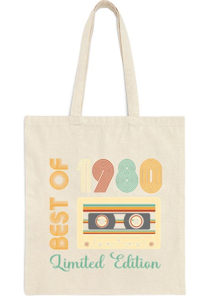 1 Kadın 1984 Sınırlı Üretim Omuz Çantası Vintage Radyo Kanvas Tote Çanta Erkek Doğum Günü Yıl Alışveriş Çantası 1980-1989 Kadın Tote Çanta (Yurt Dışından)