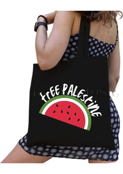 1 Bu Bir Karpuz Değil Kanvas Tote Çanta Büyük Kapasiteli Seyahat Alışveriş Süpermarket Çantası Moda Basit Omuz Çantası Organizatör (Yurt Dışından)