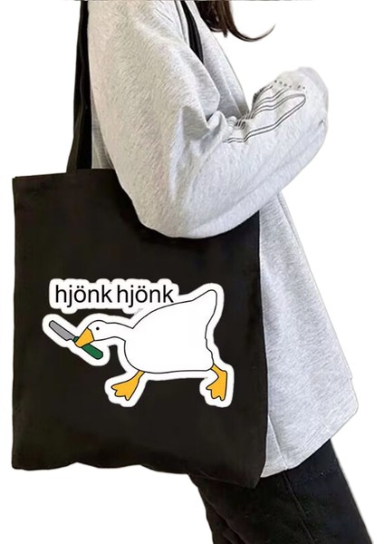 1 Sevimli Moda Karikatür Hayvan Omuz Kanvas Tote Çanta Omuz Çantası Alışveriş Çantası (Yurt Dışından)