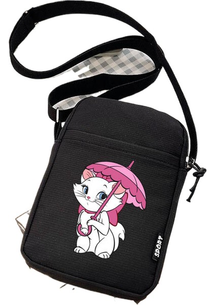1 Kedi Bayan Omuz Çantası Crossbody Çanta Tuval Küçük Omuz Cep Telefonu Çantası Öğrenci Çanta (Yurt Dışından)