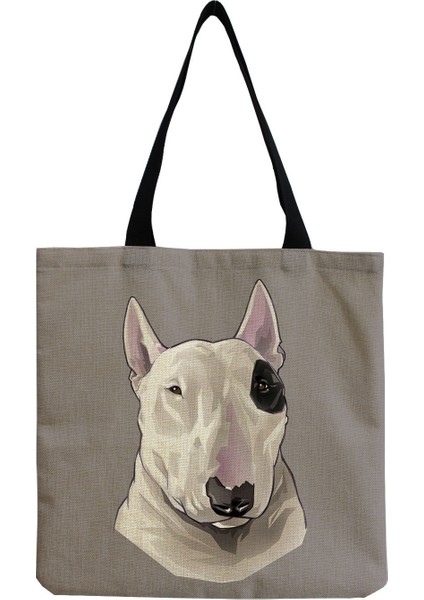 1 Çok Fonksiyonlu Taşınabilir Alışveriş Çantası Moda Kadın Plaj Çantası Komik Bulldog Baskı Tote Çanta (Yurt Dışından)