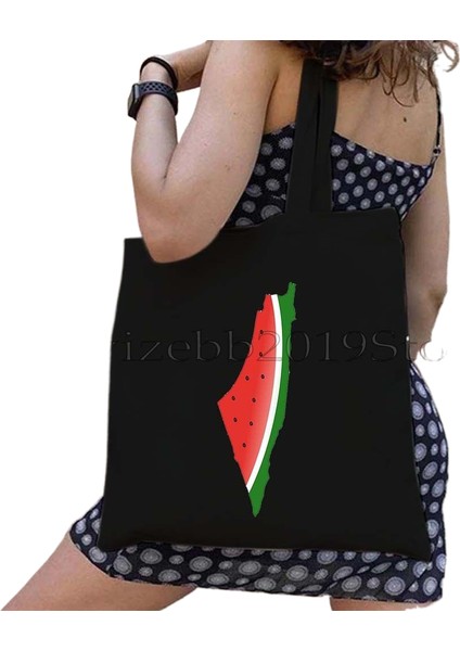 1 Bu Bir Karpuz Değil Kanvas Tote Çanta Büyük Kapasiteli Seyahat Alışveriş Süpermarket Çantası Moda Basit Omuz Çantası Organizatör (Yurt Dışından)
