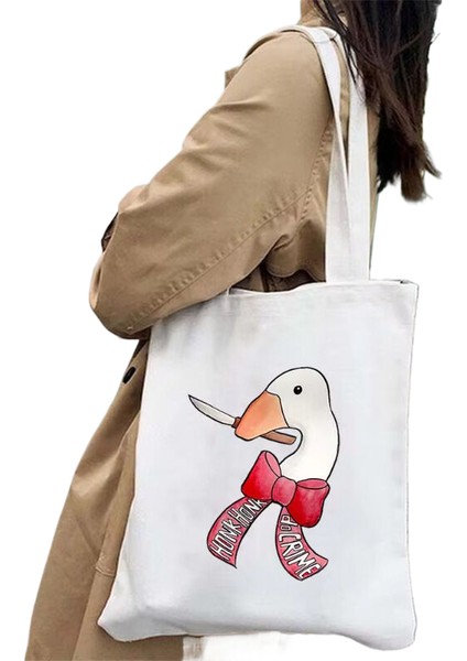 1 Sevimli Moda Karikatür Hayvan Omuz Kanvas Tote Çanta Omuz Çantası Alışveriş Çantası (Yurt Dışından)