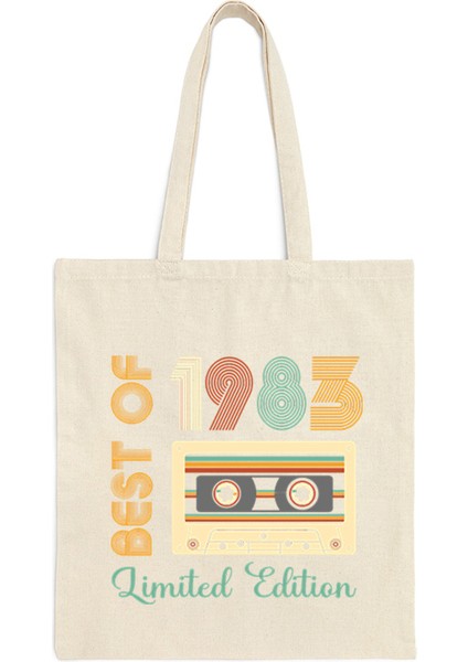 1 Kadın 1984 Sınırlı Üretim Omuz Çantası Vintage Radyo Kanvas Tote Çanta Erkek Doğum Günü Yıl Alışveriş Çantası 1980-1989 Kadın Tote Çanta (Yurt Dışından)