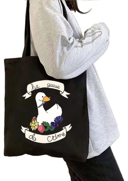 1 Sevimli Moda Karikatür Hayvan Omuz Kanvas Tote Çanta Omuz Çantası Alışveriş Çantası (Yurt Dışından)