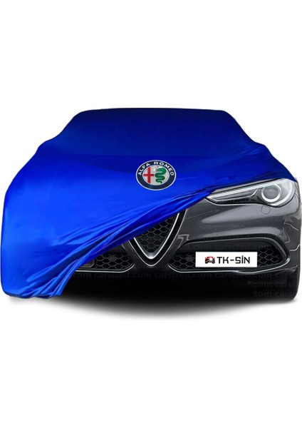 Ultra Shop Alfa Romeo Stelvio Suv 2016 Araba Brandası Mavi Kumaş Penye Toz Geçirmez Garaj Brandası Oto Branda