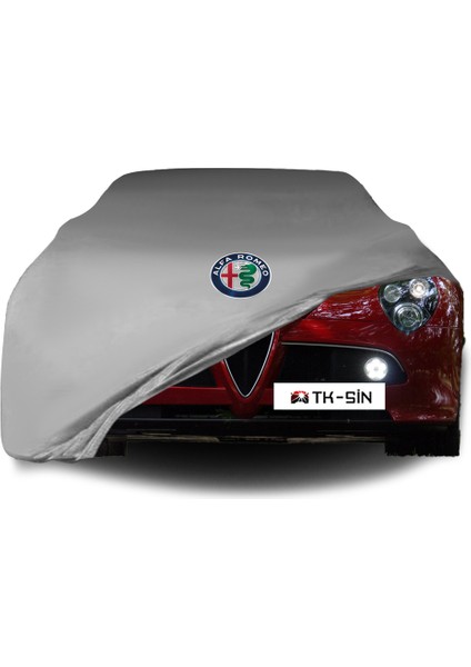 Ultra Shop Alfa Romeo 8C Couope Araba Brandası Gri Kumaş Penye Toz Geçirmez Garaj Brandası Oto Branda