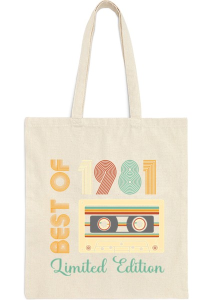 1 Kadın 1984 Sınırlı Üretim Omuz Çantası Vintage Radyo Kanvas Tote Çanta Erkek Doğum Günü Yıl Alışveriş Çantası 1980-1989 Kadın Tote Çanta (Yurt Dışından)