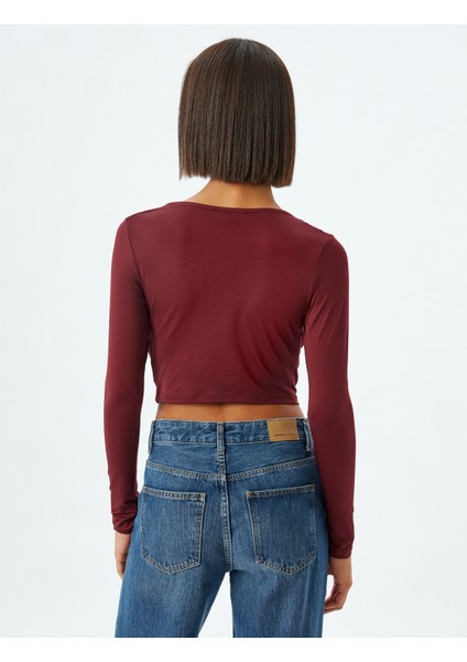 Degaje Yaka Bluz Uzun Kollu Slim Fit fırsatları