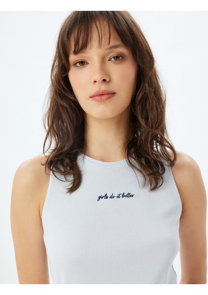 Halter Yaka Fitilli Atlet Pijama Üstü