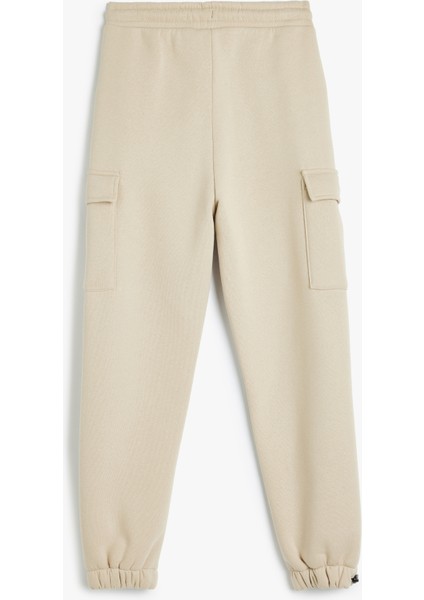 Jogger Eşofman Altı Kargo Cepli Beli Bağlamalı Şardonlu fiyatları