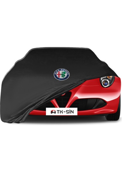 Ultra Shop Alfa 8C Spider Roadster Araba Brandası Siyah Kumaş Penye Toz Geçirmez Garaj Brandası Oto Branda