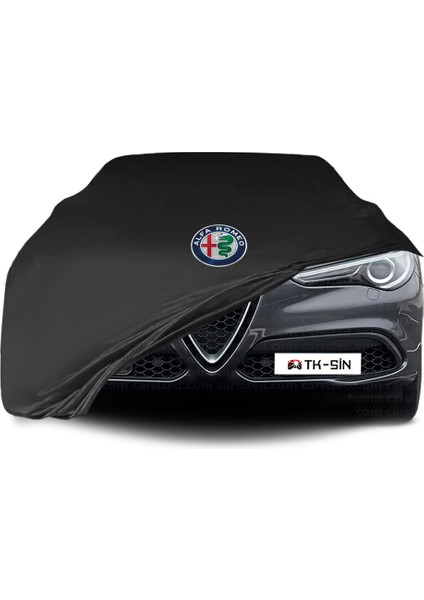 Ultra Shop Alfa Romeo Stelvio Suv 2016 Araba Brandası Siyah Kumaş Penye Toz Geçirmez Garaj Brandası Oto Branda