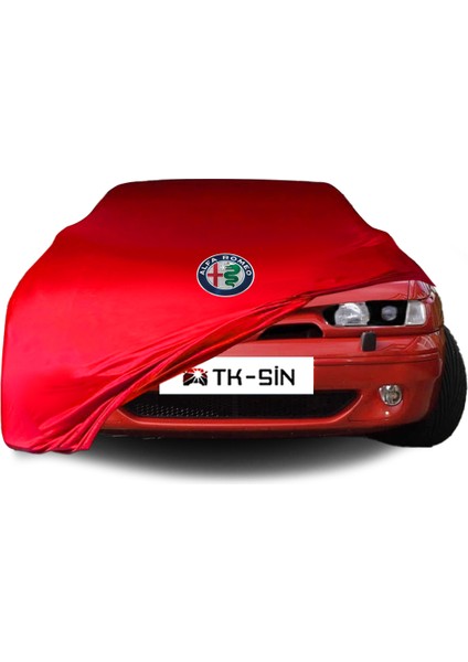 Ultra Shop Alfa Romeo 145 Araba Brandası Kırmızı Kumaş Penye Toz Geçirmez Garaj Brandası Oto Branda