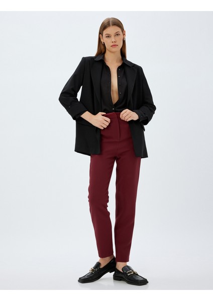 Kumaş Pantolon Havuç Kesim Cepli Standart Bel fiyatları