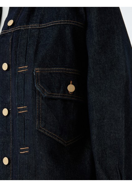 Oversize Kot Ceket Dikiş Detaylı Klasik Yaka Düğmeli Cepli indirimleri