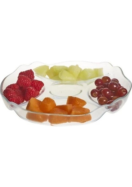 Kahvaltılık Veya Çerezlik 5 Bölmeli Cam Tabak 10467 Basic 1