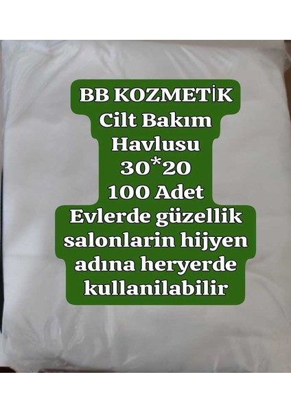 Bb Kozmetik Kullan At Cilt Bakım Havlusu, Cilt Temizleme Bezi 30X20 cm Cilt Bakımı 100 Adet