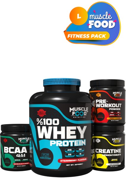 Musclefood Fitness Pack L - Çilek Whey ve Bcaa Karpuz