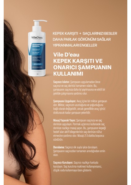 Kepekli Saçlar İçin Onarıcı - Arındırıcı ve Besleyici Şampuan 400 ml